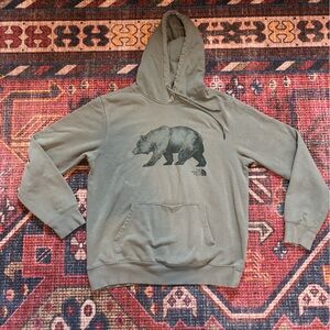 The North Face Gray/ Green Sweatshirt
